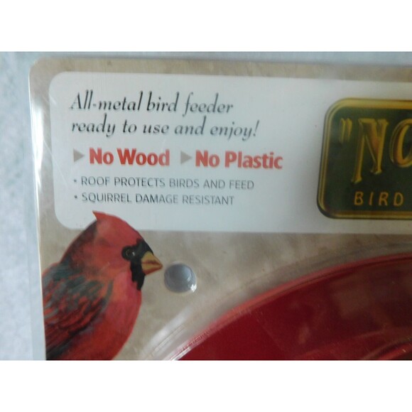 Red Cardinal Hanging Bird Feeder - 2.5 Lb. Capacity | NO/NO Wire Basket 12''Dia. - Picture 9 of 11